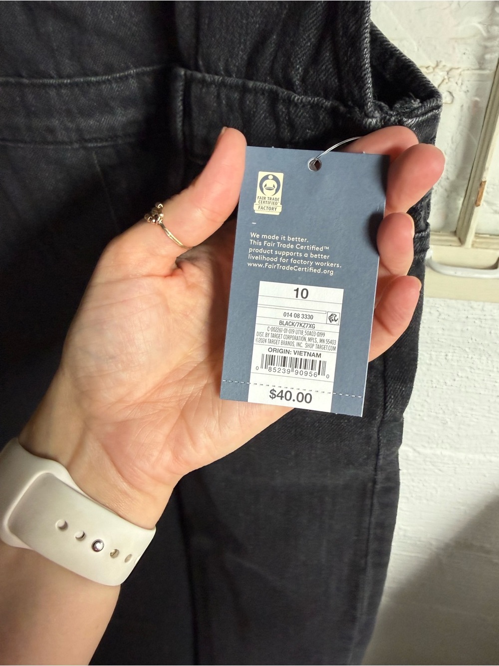 Universal Thread Black Denim Overalls Jumpsuit - Picture 4 of 9